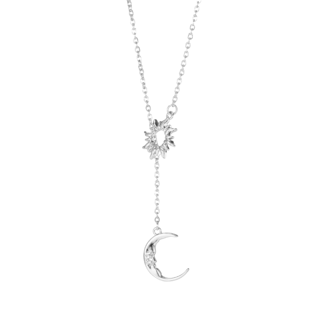 Sun & Moon Crescent Necklace