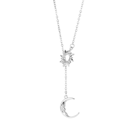 Sun & Moon Crescent Necklace