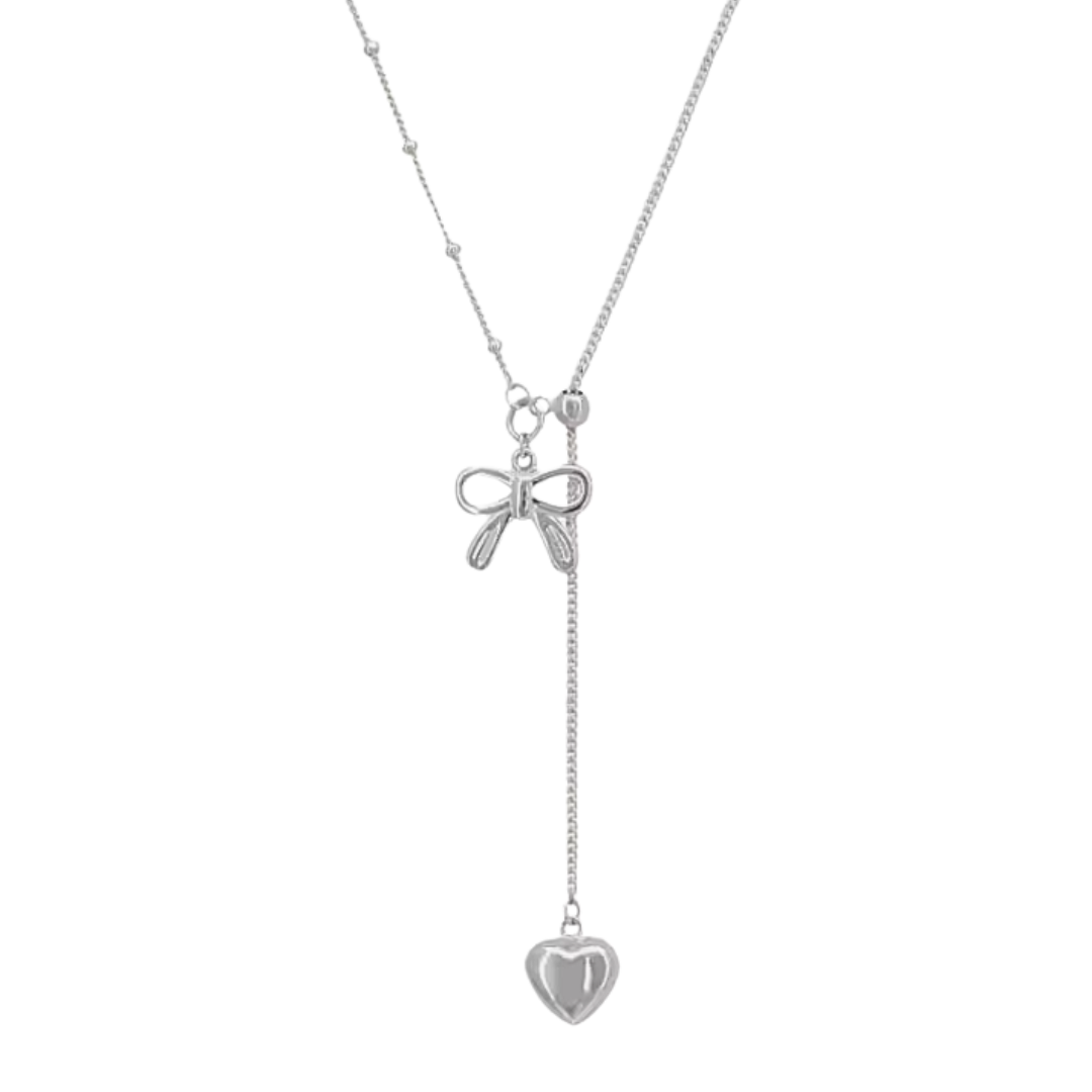 Bow & Heart Necklace