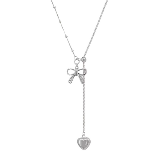 Bow & Heart Necklace
